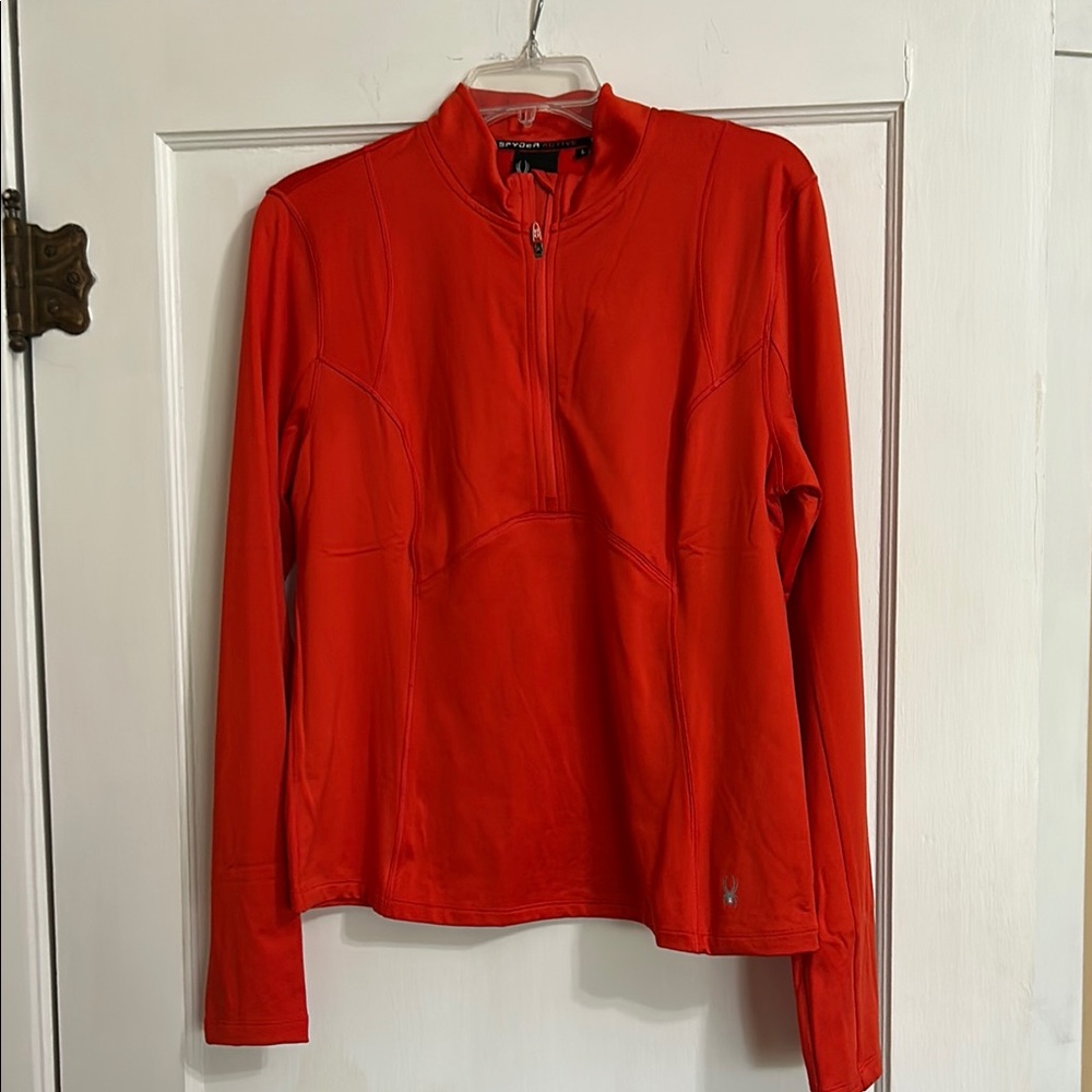 NWOT Spyder Red Long Sleeve Fitted Polo Tee